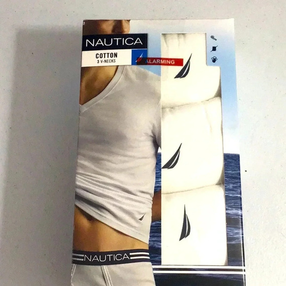 Nautica Classic Fit V Neck Short Sleeve Tee Size Men’s XL 46-48 - Picture 2 of 6